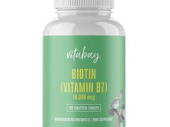 Biotina 10.000 mcg - 10 mg - 200 Tablete, Vitabay